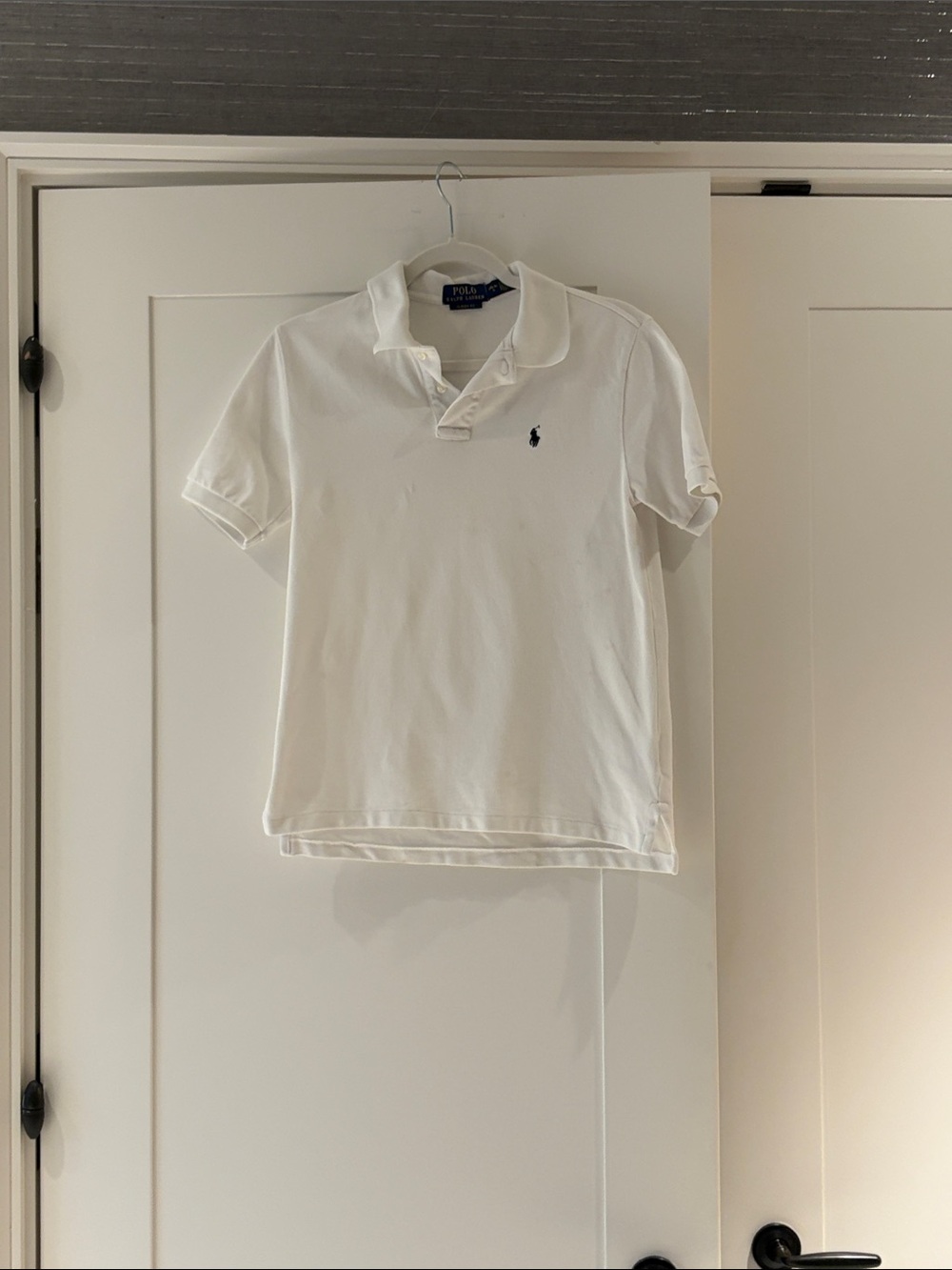 NEVER WORN ONCE!!! Ralph Lauren Kids Size 14-16 White Polo with Navy Logo